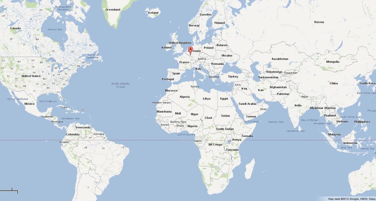 Lucembursko umístění na mapě světa