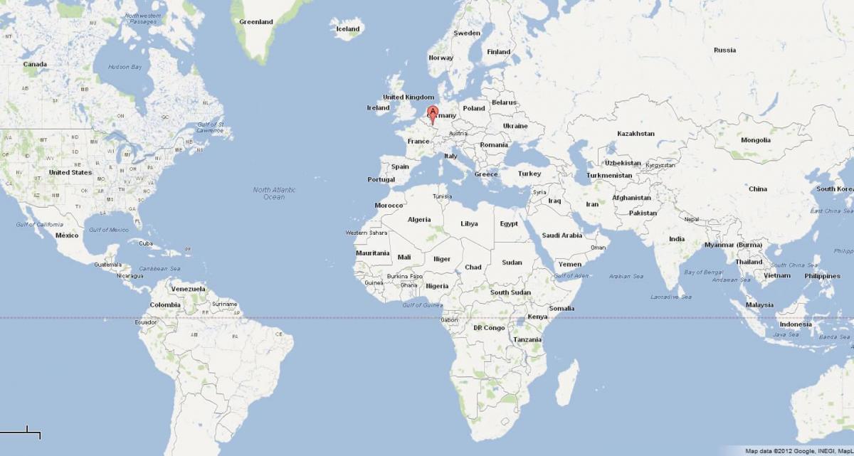Lucembursko umístění na mapě světa