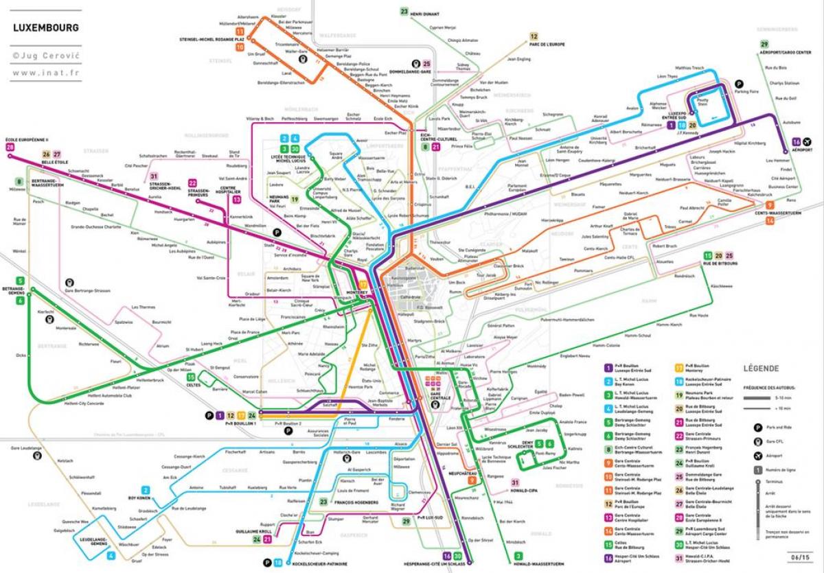 mapa Lucemburska metro