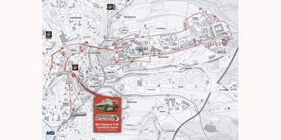 Mapa hop on hop off Lucembursko
