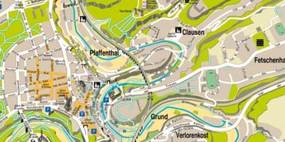 Mapa Lucemburska street