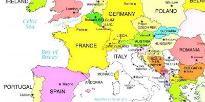 Mapa evropy ukazuje, Lucembursko