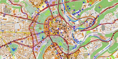 Mapa Lucemburska centra města
