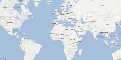 Lucembursko umístění na mapě světa