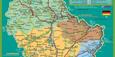 Lucembursko, město, turistická mapa