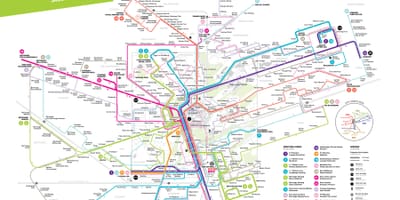 Mapa Lucemburska veřejné dopravy