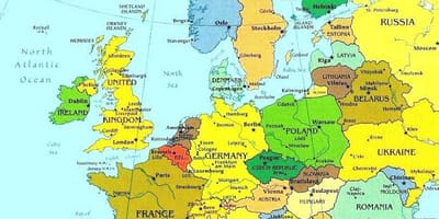 Mapa Lucemburska a okolních zemí